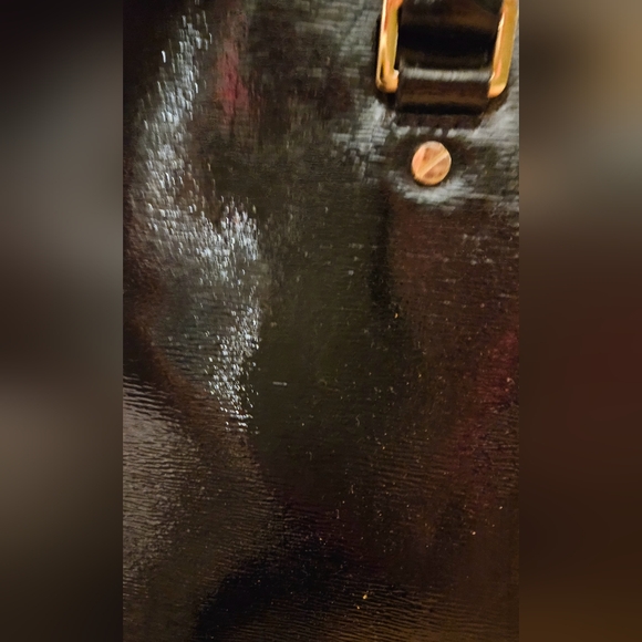 MICHAEL KHORS Selma Large Top Zip Satchel Patent Leather -Black. - Picture 10 of 14